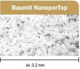 Štruktúra Nanopor omietky pod mikroskopom