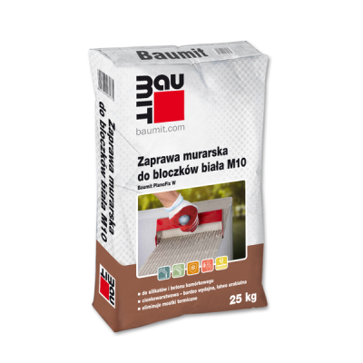 Zaprawa do bloczków biała M10 Baumit PlanoFix White